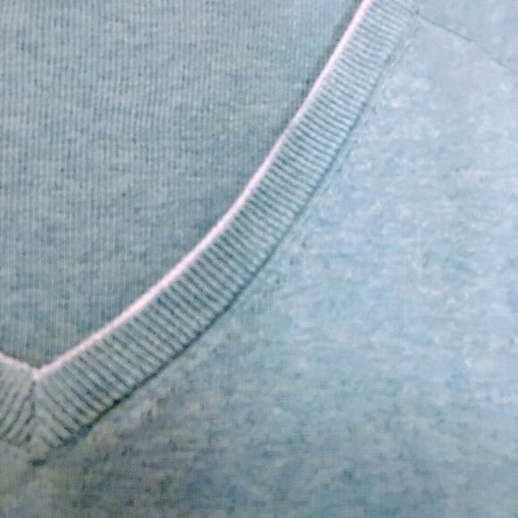 Men’s sweater Calvin Klein Cotton Blend V-Neck Sweater Banded Cuffs XL - Picture 3 of 8